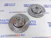 Тормозные диски вентилируемые R15, с перфорацией и насечками для а/м R-90, 2180-2181, ASP в интернет-магазине avtofirma63.ru 