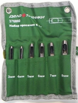 Картинка Набор просечек 6 предметов 3,4,5,6,7,8 мм Дело Техники в интернет-магазине avtofirma63.ru  Набор просечек 6 предметов 3,4,5,6,7,8 мм Дело Техники в интернет-магазине avtofirma63.ru