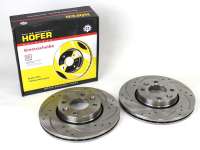 Диски тормозные вентилируемые, перфорированные, насечки для а/м 2180-81 Hofer в интернет-магазине avtofirma63.ru 