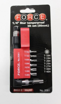 Комплект вставок TORX с отверстием 8 предметов Force в интернет-магазине avtofirma63.ru 