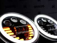 Фары светодиодные Нива, Уаз Equalizer с встроенными ДХО и динамическими повторителями hp-hld-40-01