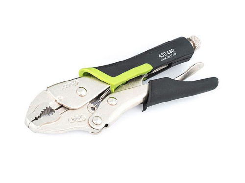 Зажим с фиксацией с полукруглым захватом, двухкомпонентная рукоятка 180 мм Дело Техники в интернет-магазине avtofirma63.ru 