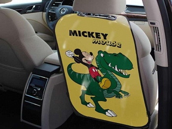 Детская защитная накидка на спинку сиденья в автомобиль Disney Микки Маус динозавр в интернет-магазине avtofirma63.ru 