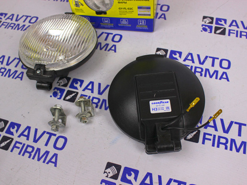 Фары противотуманные галогенные GOODYEAR универсальные круглые