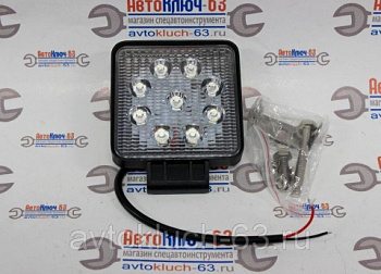 Дополнительная квадратная LED фара CZH-27W-B (S) дальний свет