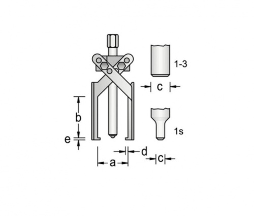 Съёмник с двумя перекрестными захватами 130 мм Licota в интернет-магазине avtofirma63.ru 