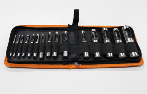 Набор просечек 15 штук 3,0-25,0 мм в сумке Авто Дело в интернет-магазине avtofirma63.ru 