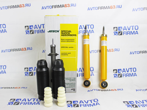 Амортизаторы масляные задней подвески Лада Ларгус, Рено Логан-1 ATECH SPECIAL-OIL с отбойниками и пыльниками в интернет-магазине avtofirma63.ru 