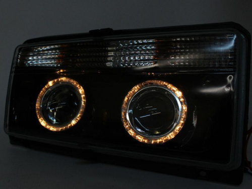 Фары альтернативные с линзами и Led глазками для а/м 2104-2107