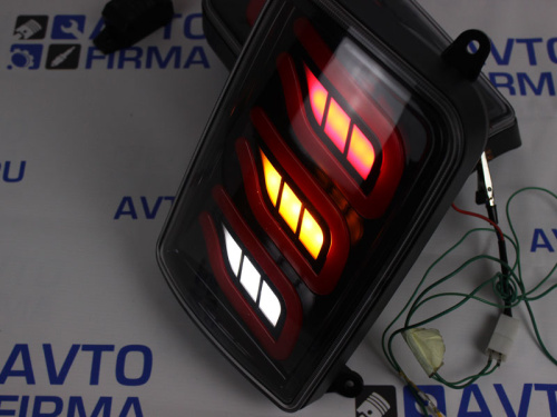 Задние светодиодные фонари Капли на Лада Нива 4х4 красные