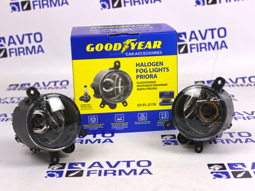 Фары противотуманные галогенные на Лада Приора GOODYEAR