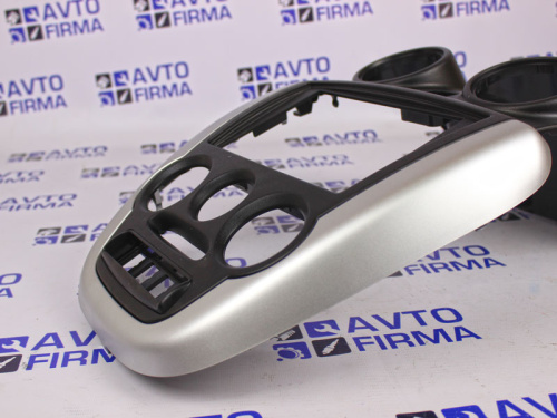 Центральная консоль на панель приборов Лада Гранта (люкс) серебристая