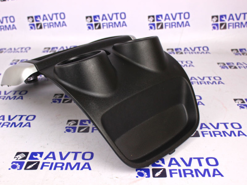 Центральная консоль на панель приборов Лада Гранта (люкс) серебристая