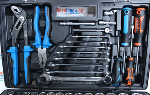 Набор торцевых головок 1/4” и 1/2” и ключей 81 предмет Licota в интернет-магазине avtofirma63.ru 
