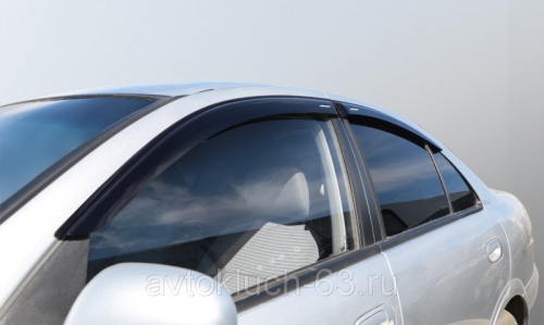 Дефлекторы (ветровики) для окон накладные неломающиеся Samurai Nissan Almera Voron Glass в интернет-магазине avtofirma63.ru 