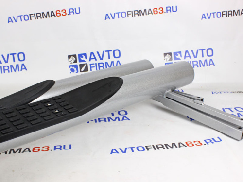 Пороги труба с проступью и металлической заглушкой Лада Нива 4х4 2121 Техносфера в интернет-магазине avtofirma63.ru 