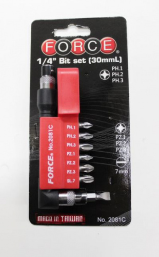 Набор бит 1/4 8 предметов Force в интернет-магазине avtofirma63.ru 