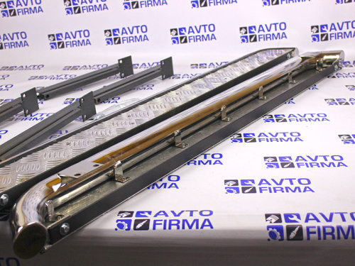 Защита порогов с алюминиевой площадкой d 51мм (НПС) на Лада Нива Урбан в интернет-магазине avtofirma63.ru 