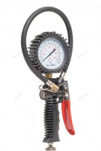 Пистолет профессиональный для подкачки колес с манометром 80 мм NORDBERG в интернет-магазине avtofirma63.ru 