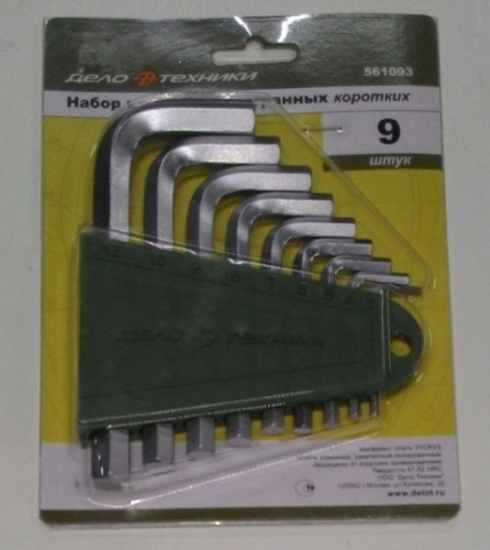 Набор ключей шестигранных 9 шт. 3-12 мм Дело Техники в интернет-магазине avtofirma63.ru 