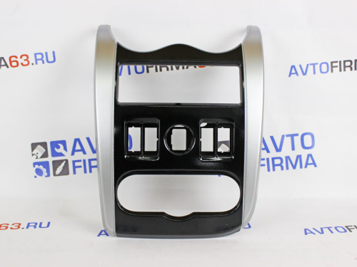 Центральная консоль панели приборов 1DIN Лада Ларгус Серебристый