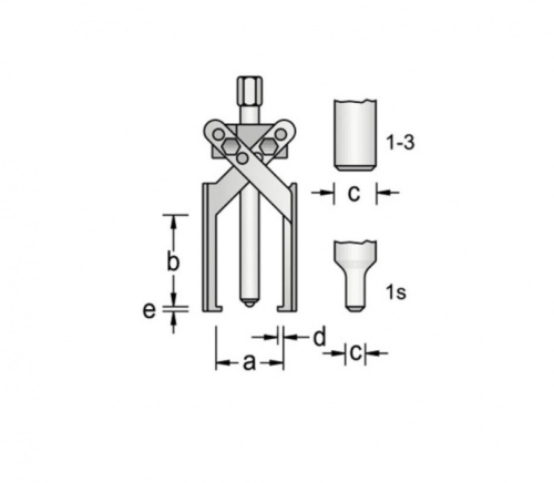 Съемник с двумя перекрестными захватами 75 мм Licota в интернет-магазине avtofirma63.ru 