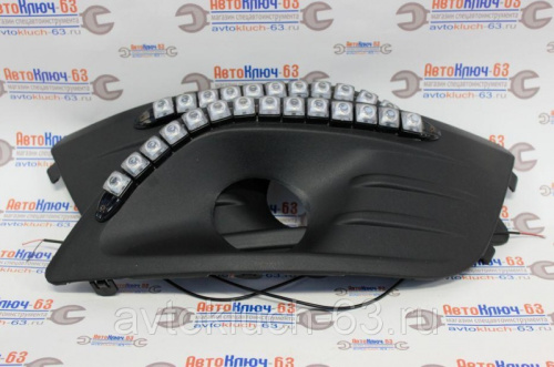 Рамки ПТФ с диодными ходовыми огнями для Лада Ларгус