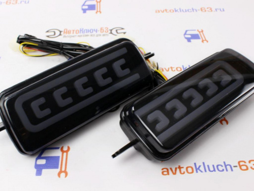 Светодиодные LED подфарники Лада Нива 4х4, URBAN, BRONTO с неоновым ДХО, бегающим поворотником PL2023