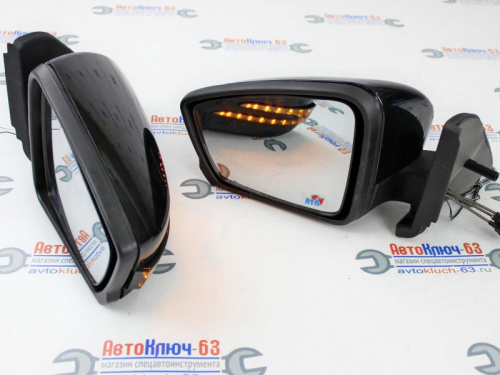 Боковые зеркала Лада Калина, Гранта, Датсун с повторителем AMG электрические в интернет-магазине avtofirma63.ru 