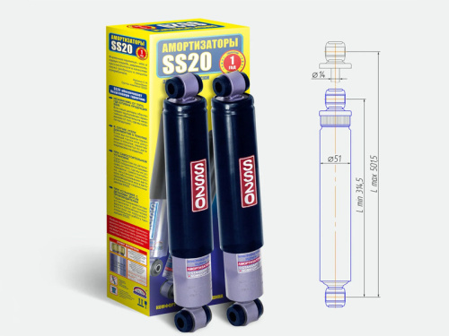 Амортизаторы задней подвески SS20 Стандарт ВАЗ 2121, 2131 в интернет-магазине avtofirma63.ru 