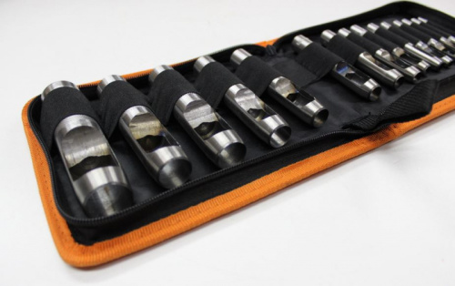 Набор просечек 15 штук 3,0-25,0 мм в сумке Авто Дело в интернет-магазине avtofirma63.ru 