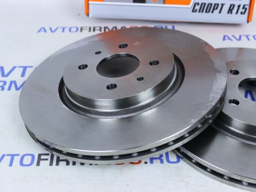 Передние тормозные диски R15 вентилируемые, гладкие для а/м 1117-1119 спорт, 2190-2191 спорт, Alnas sport в интернет-магазине avtofirma63.ru 