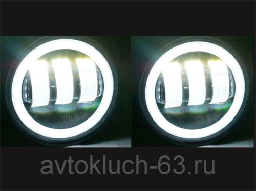 Фары противотуманные на Лада Икс Рей, Нива Урбан, Лада Веста, Гранта 2 с ангельским кольцом JG-S024