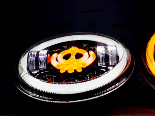 Фары светодиодные Нива, Уаз с встроенными ДХО и повторителями сигнала поворота hp-hld-32-01