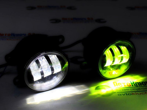 Противотуманные фары для а/м 2180, 2121, 2190 ФЛ двухрежимные LIME, 3 линзы Sal-Man