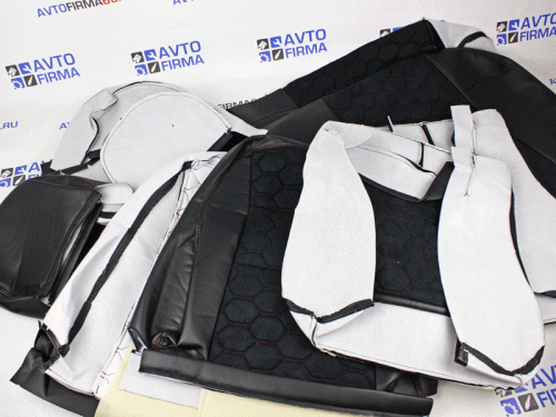 Обивки сидений на ВАЗ из экокожи, алькантара, крупные соты