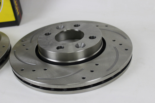 Диски тормозные вентилируемые, перфорированные, насечки для а/м 2180-81 Hofer в интернет-магазине avtofirma63.ru 