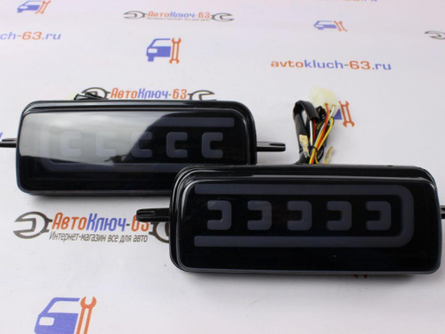 Светодиодные LED подфарники Лада Нива 4х4, URBAN, BRONTO с неоновым ДХО, бегающим поворотником PL2023