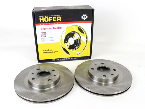 Передние тормозные диски R14 вентилируемые для ВАЗ 2110-2112, Калина, Приора, Гранта Hofer в интернет-магазине avtofirma63.ru 