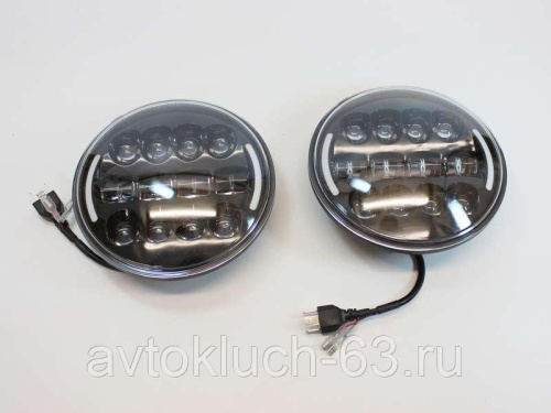 Фары светодиодные Нива 21213, УАЗ тюнинг с габаритом и поворотником HP-HLD-19-02