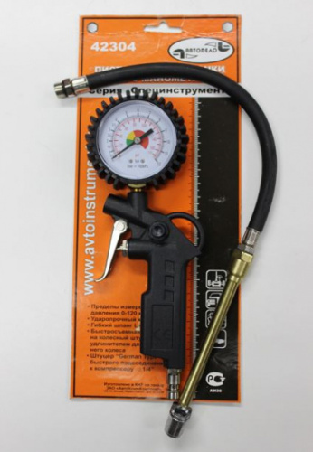 Пистолет для накачки шин грузовой с манометром 42304 АвтоDело в интернет-магазине avtofirma63.ru 