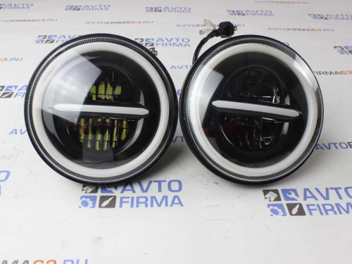 Фары светодиодные Нива, Уаз с встроенными ДХО и повторителем сигнала поворота hp-hld-10-01