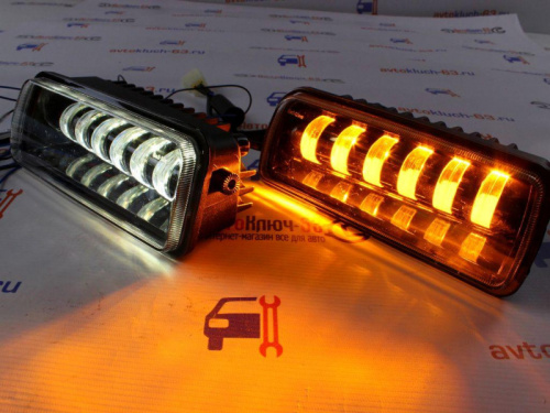 Светодиодные LED подфарники 2121, Урбан, Бронто Sal-Man с ДХО, бегающим поворотником, прожектором