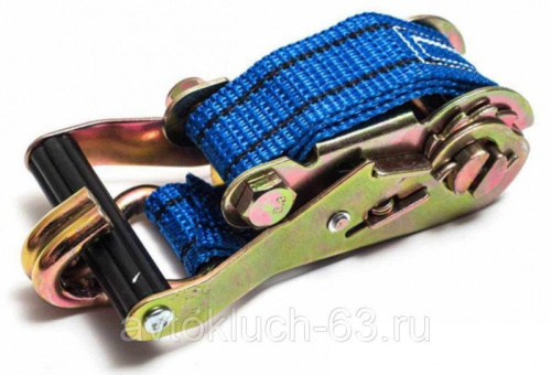 Стяжка груза с усиленным крюком  с храповым механизмом 6 метров 2 тонны Сервис Ключ в интернет-магазине avtofirma63.ru 