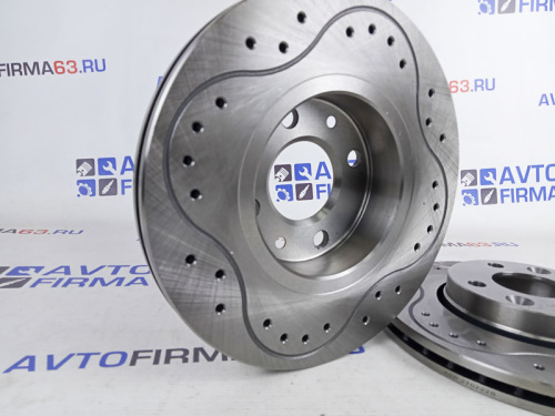 Тормозные диски вентилируемые R15, с перфорацией и насечками для а/м R-90, 2180-2181, ASP в интернет-магазине avtofirma63.ru 