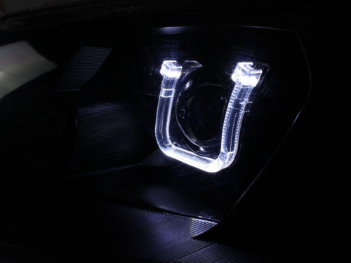 Тюнинг фары Гранта Лексус с Би линзой черной маской