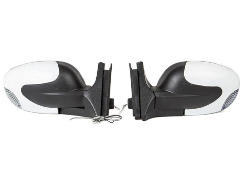 Комплект белых боковых зеркал Волна с повторителем на ВАЗ 2104, 2105, 2107 в интернет-магазине avtofirma63.ru 