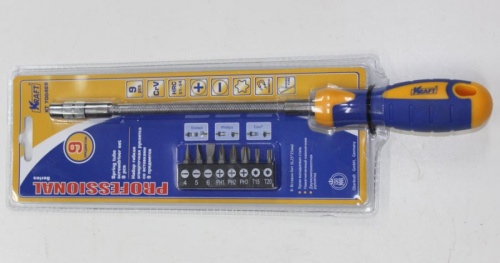 Отвертка гибкая со вставками 9 пр. "KRAFT" в интернет-магазине avtofirma63.ru 