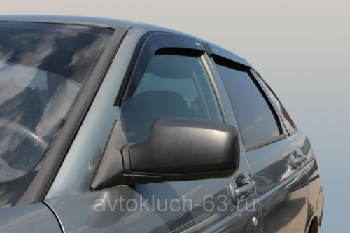 Дефлекторы (ветровики) для окон накладные неломающиеся Samurai на Лада Приора хэтчбек Voron Glass в интернет-магазине avtofirma63.ru 