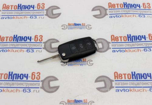 Выкидной ключ замка зажигания для а/м 1117-19, 2170-72, 2190-91, Datsun, 2123 по типу Volkswagen, 3 кнопки 1303032 в интернет-магазине avtofirma63.ru 